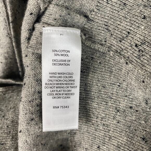 Thomas Parker Mens Cardigan Sweater Size Medium Suede Elbow Patches Grandpacore - Picture 7 of 11